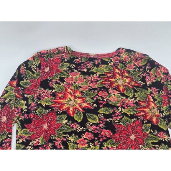 The Vermont Country Store Red Floral Top Size Medium VTG - Picture 14 of 16